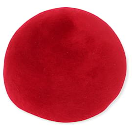 Autre Marque-Philip Treacy Claret Baskenmütze aus roter Wolle-Rot