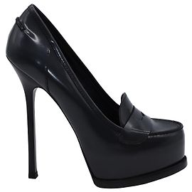 Sapatilhas com plataforma Yves Saint Laurent Tribtoo em couro preto Preto