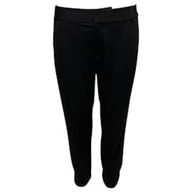 Helmut Lang-Isabel Marant Slim Fit Trousers in Black Wool-Black