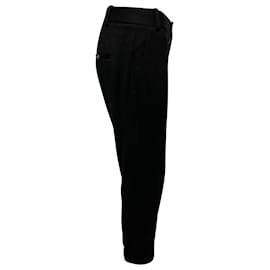 Helmut Lang-Isabel Marant Slim Fit Trousers in Black Wool-Black