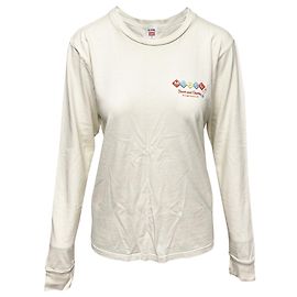 Re/Done Re/Hecho x Hanes 90Top de manga larga con estampado de motel en algodón blanco Blanco