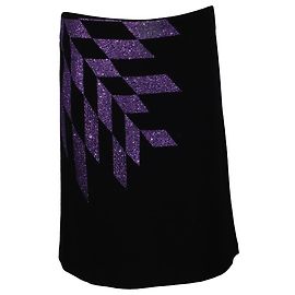 Falda evasé Versus Versace en lana negra Negro