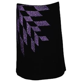 Autre Marque-Versus Versace A-Line Skirt in Black Wool-Other
