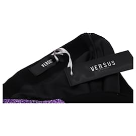 Versus Versace-Versus Versace Saia A-Line em lã preta-Outro
