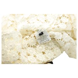 Joseph-Joseph Long Sleeve Lace Shirt in Cream Cotton-White,Cream