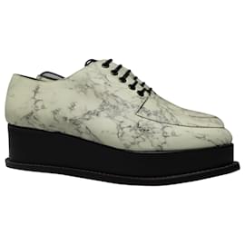 Opening Ceremony-Opening Ceremony Eleanora Platform Oxfords in Marble Print Leather-Multiple colors