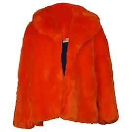 Diane Von Furstenberg-Diane Von Furstenberg Jacke aus orangefarbenem Kunstpelz-Orange
