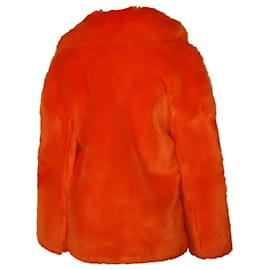Diane Von Furstenberg-Jaqueta Diane Von Furstenberg em pele sintética laranja-Laranja