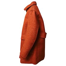 Burberry Prorsum-Burberry Prorsum Duffle Coat en Laine Orange-Orange