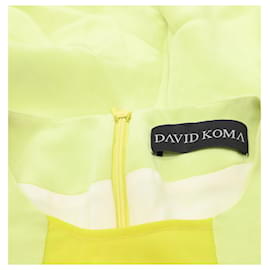 Autre Marque-David Koma Langarm-Top aus grünem Polyester-Grün