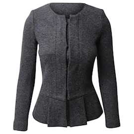 Isabel Marant-Isabel Marant Blazer Peplum en Laine Mérinos Grise-Gris