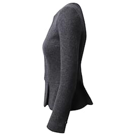 Isabel Marant-Isabel Marant Peplum Blazer in Grey Merino Wool-Grey