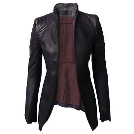 Jaqueta Biker acolchoada Haider Ackermann em couro violeta Roxo