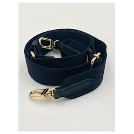 Louis Vuitton-Removable adjustable Louis Vuitton Coussin shoulder strap in black-Black