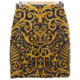 [Used] [Vintage] Gianni Versace Skirt Black Multiple colors