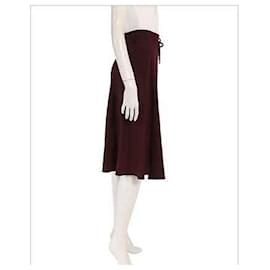 Hermès-[Used] Hermes Long Skirt H820302D94C34 Silk Bordeaux Seerie Spring-summer 2018-Other