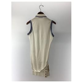 Christian Dior-Christian Dior New / ROBE SM PIQUE / Sleeveless Polo Dress / 40 / Cotton / White-White