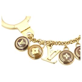 Louis Vuitton-LOUIS VUITTON Porte Cles Chainne Pastilles Charm Gold Brown M65386 Auth th2236-Brown,Golden