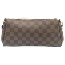 Louis Vuitton-LOUIS VUITTON Damier Ebene Eva 2Way Shoulder Hand Pouch N55213 LV Auth yk3583-Other