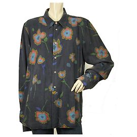 Paul Smith Romantic Floral Lyocell Button Down Shirt Top talla XL Multicolor