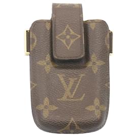 Louis Vuitton-LOUIS VUITTON Monograma Etui Telephone International Phone Case M63064 Ponto de autenticação164-Monograma