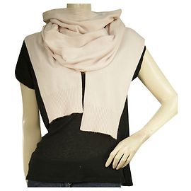 Pringle Of Scotland Pringle d'Ecosse Rose 100% Cache-Cou Cache-Cou Cachemire Long Cache Col Écharpe Rose
