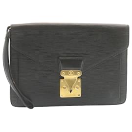 Louis Vuitton-LOUIS VUITTON Epi Sellier Dragonne Clutch Bag Black M52612 LV Auth hs502-Black