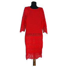 Liu.Jo Robe en dentelle rouge Rouge