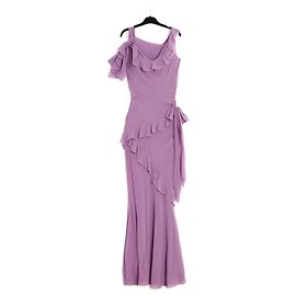 John Galliano 02E MAXI LILA SEIDENRÜSCHEN FR38/40 Lila