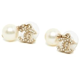 Chanel-XS CC MICRO PEARLS AND PEARL-Golden