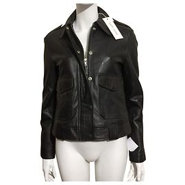 Each X Other Black biker style leather jacket Black