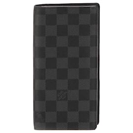 Louis Vuitton-Louis Vuitton Black Damier Graphite Brazza-Black,Grey