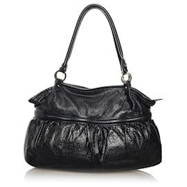 Fendi-Fendi Black Chef Leather Tote Bag-Black