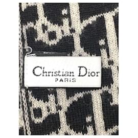 Christian Dior-Cache-nez Christian Dior Trotter / laine / blanc / motif total-Blanc
