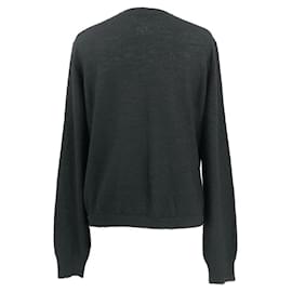 Chanel-Cardigan Chanel en mohair noir avec boutons en fausses perles-Noir