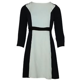 Marc by Marc Jacobs Avery Farbblockkleid aus schwarzer Seide Schwarz