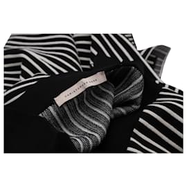 Christopher Kane-Christopher Kane Striped Maxi Pencil Skirt in Black Print Viscose-Other