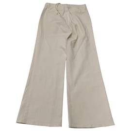 Frame Denim-Frame Pantalon à lacets Le Capri en coton blanc-Blanc