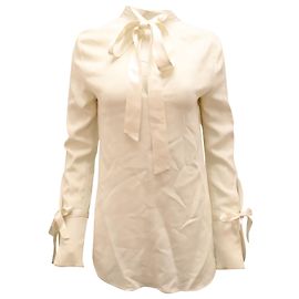 Veronica Beard Chemisier Costello en Viscose Blanche Blanc Écru