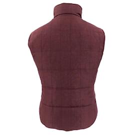 Brunello Cucinelli-Brunello Cucinelli vest (gilet) in burgundy cashmere with down-Red,Dark red
