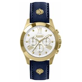 Autre Marque-Versus Versace Chrono Lion Strap Watch-Golden,Metallic