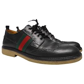 Gucci- Gucci Kids' Darby Brogues in Black Leather-Black