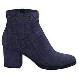 Jimmy Choo Melvin 65 Denim Ankle Boots in Blue Leather Blue