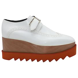 Stella Mc Cartney-Zapatos brogue con plataforma Scarpa Dana de Stella McCartney en piel sintética blanca-Blanco