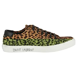 Saint Laurent-Womens Leopard Malibu Sneakers-Multiple colors