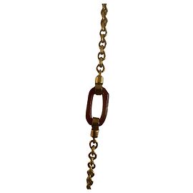 Colar de corrente Chanel em metal dourado e pasta de vidro Gold hardware