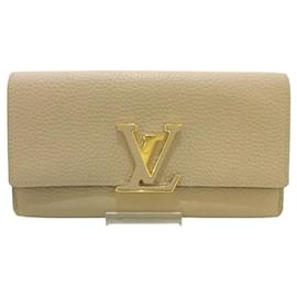 Louis Vuitton-Louis Vuitton Portefeuille capucines-Beige