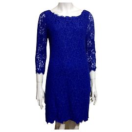 Diane Von Furstenberg DvF Zarita cobalt blue lace dress Blue