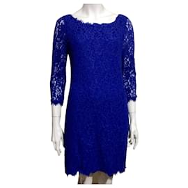 Diane Von Furstenberg-DvF Zarita cobalt blue lace dress-Blue