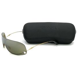 Óculos de sol Chanel - sem aro com pérola falsa Marrom